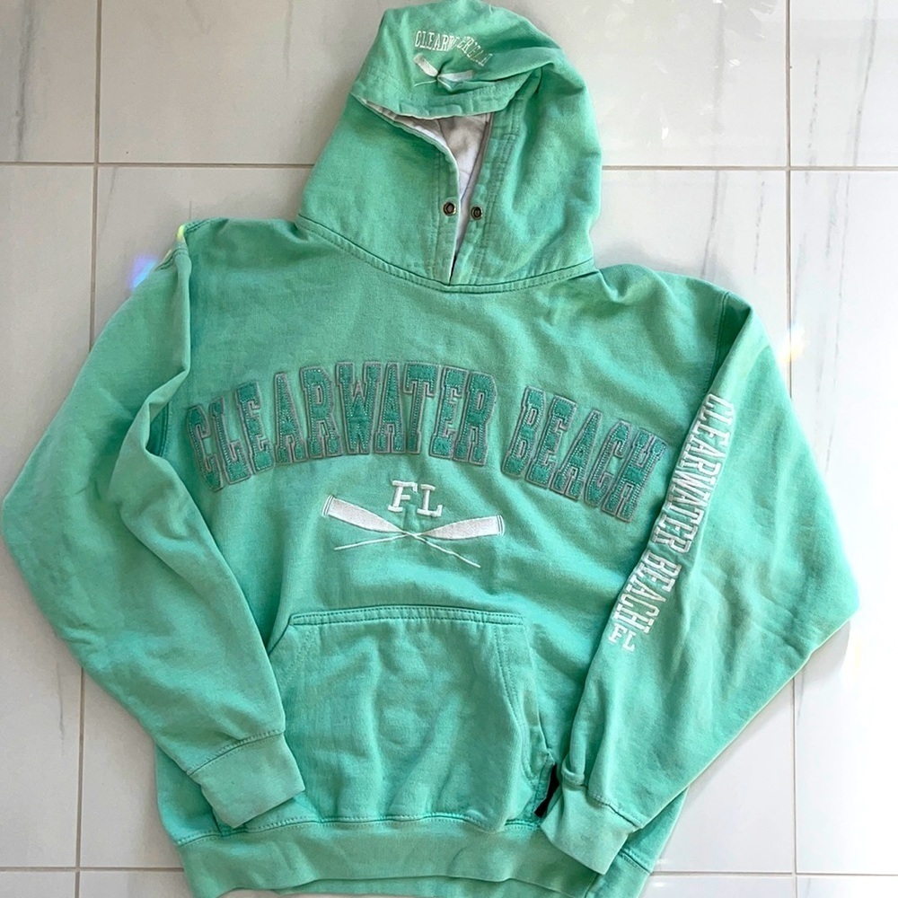 Mint Green Clearwater Beach Hooded Sweatshirt